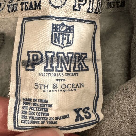 Victoria's‎ Secret Pink Minnesota Vikings Hoodie Womens XS Grey Vintage NFL - Picture 6 of 10